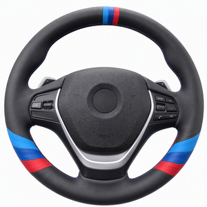 <span class=keywords><strong>Funda</strong></span> de <span class=keywords><strong>Volante</strong></span> de Cuero de Microfibra Cosida a Mano por Diseñador Personalizado para <span class=keywords><strong>BMW</strong></span> Serie F E83 X3 M240i I4 330i 2022 6GT - Product Image 4