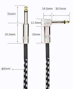Câble pour instrument audio <span class=keywords><strong>de</strong></span> 3 mètres-Câble pour guitare, câble pour instrument, câble pour basse pour <span class=keywords><strong>divers</strong></span> <span class=keywords><strong>instruments</strong></span> <span class=keywords><strong>de</strong></span> <span class=keywords><strong>musique</strong></span> - Product Image 2