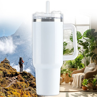 Gobelet isotherme en acier inoxydable à double paroi de 40 oz, tasse à café de voyage, gobelet de 40 oz avec poignée