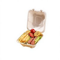 Boîtes à lunch jetables, boîtes à hamburgers, boîtes à emporter, boîtes biodégradables, boîtes micro-ondables, boîtes à croissants GN-T-HB06