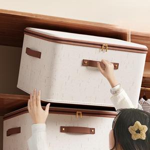 Caja de Almacenamiento Impermeable de Algodón y Lino, Cesta de Almacenamiento con Cierre y Tapa para Ropa, Hogar, Dormitorio - Product Image 2