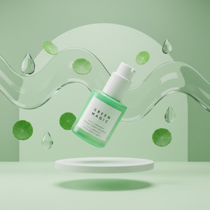 Vegan Calming Sensitive Skin Green Magic Anti Acne Redness Reducing Face Serum with Cica Ceramide <b>Moisturizing</b> Whitening Serum - Product Image 2