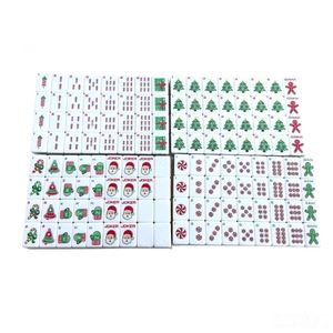 Factory Sales Red Green Contrast Christmas Themed Custom <b>Mahjong</b> Tiles Christmas Festive <b>Mahjong</b> <b>Set</b> - Product Image 4