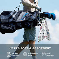 Toalla de Golf de Diseño Personalizado con Logotipo, Toallas de Golf de Algodón Personalizadas, Toalla de Golf Magnética con Clip