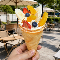 Modèle de crêpe artificielle réaliste pour vitrine de café, décoration de vitrine, accessoire de présentation alimentaire