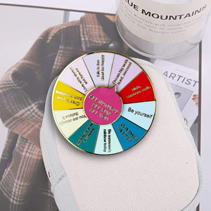 Tùy Chỉnh Xoay <span class=keywords><strong>Spinner</strong></span> Quay Ve Áo Pin Huy Hiệu Kim Loại Xoay Cầu Vồng Bánh Xe Quay Cứng Men Pin - Product Image 4
