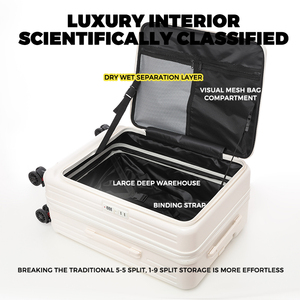 Three-piece <strong>Light</strong> <strong>Weight</strong> Spinner Suitcase Set with Front Quick Access Lid Extra Expansion Capacity <strong>Luggage</strong> Expandable Rolling - Product Image 3