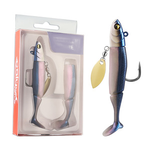 20g 9.5cm Doux Paillettes Lumineuses Paddle Tail Swimbait Bar de <span class=keywords><strong>Mer</strong></span> Noir <span class=keywords><strong>Minnow</strong></span> <span class=keywords><strong>Leurre</strong></span> Ensemble pour Cibler Pike River Lake pour Sandre - Product Image 4