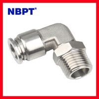 Codo ROSCADO MACHO externo de 90 grados, conector rápido en forma de L, SS 304 316, acero inoxidable, BSP, accesorios de tubería de acero inoxidable