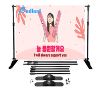 Kpop support personnalisé idole image recyclable publicité décoration fond Tension tissu Portable toile de fond affichage