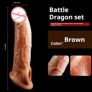 Bao cao su Silicone lỏng để ngăn ngừa và Dương vật giả dày và kéo dài. Tái sử dụng đồ chơi tình dục cho nam giới - Product Image 4