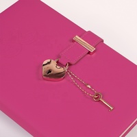 Carnet de notes A5 en cuir pailleté avec serrure et clé, de haute qualité, idéal pour cadeau, vente en gros
