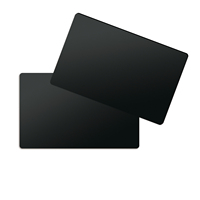 Carte de visite NFC en plastique à bord noir, prix d'usine, vente en gros