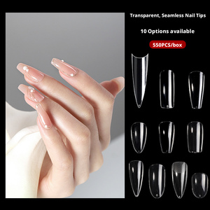<span class=keywords><strong>Puntas</strong></span> <span class=keywords><strong>de</strong></span> Uñas Transparentes y Brillantes, Ultrafinas, sin Costuras, 550 Piezas en Caja Blanca <span class=keywords><strong>de</strong></span> Porcelana - Product Image 2