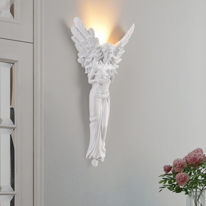 Applique Murale PM French Cupid Design, Style Baroque Vintage, Ange, pour Couloir, Chevet, Salon, et Éclairage de Fond TV - Product Image 2