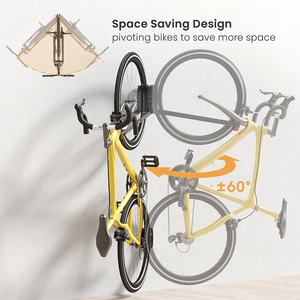 <span class=keywords><strong>Porte</strong></span>-vélo mural LBM11-01 <span class=keywords><strong>porte</strong></span>-vélo avec système de stockage de plateau de pneu support de vélo crochet cintre pour <span class=keywords><strong>Garage</strong></span> intérieur 2 Pack - Product Image 2