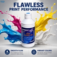 Encre Pigmentée DTF CMYK Blanc 1000ml pour Textile, Vêtements, Film PET, Transfert Thermique avec Impression Lisse et Haute Couverture