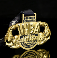 Médaille de Taekwondo personnalisable, écologique, en alliage de zinc émaillé, dorée, ronde, creuse, gravée au laser 3D double face