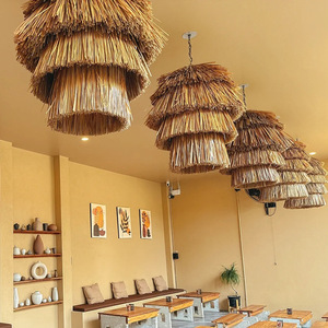 Wabi Sabi Style Pendant Light Round E27 45cm 60cm 80cm Diameter For Guesthouse Hotel Restaurant <b>Decorative</b> <b>Lighting</b> - Product Image 2