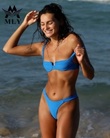 Trajes de Baño Personalizados al por Mayor MLY, Trajes de Baño Únicos para Mujeres Maduras, Bikini Triangular Pequeño y Sexy Estilo Brasileño