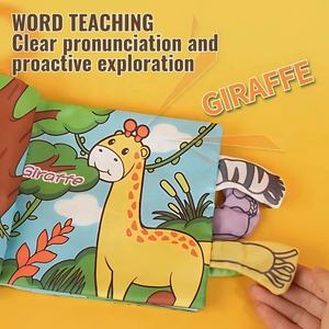 <span class=keywords><strong>Montessori</strong></span> bambino libro di stoffa elettronica giocattolo bambino educazione precoce apprendimento tocco e sentire il tessuto arricciato libro con luci musicali - Product Image 2