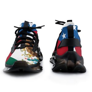 Personnalisé américain mexicain <span class=keywords><strong>aigle</strong></span> drapeau femmes coussin d'air <span class=keywords><strong>chaussures</strong></span> de course respirant hommes Tennis formation <span class=keywords><strong>chaussures</strong></span> anti-dérapant baskets - Product Image 4