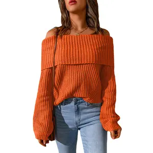 Fashion loose women's sweater Winter Casual Long Sleeve Solid Color Women Top