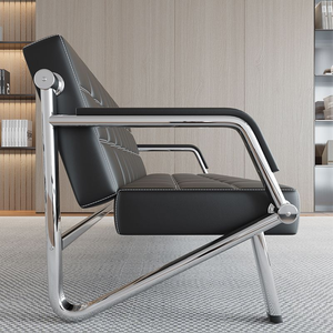 Canapé de salon moderne en cuir PU noir, chaise d'attente de bureau de direction, mobilier de bureau de luxe, canapé d'attente d'hôpital - Product Image 3