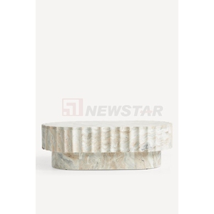Newstar sang trọng Thiết kế bảng phòng khách đồ nội thất tự nhiên travertine hình bầu dục Bàn cà phê - Product Image 3