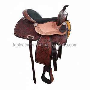 Selle de cheval en cuir véritable faite à la main pour le plaisir de l'équitation Racing pour adultes disponible au prix de gros en vrac - Product Image 1