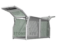 Nouvelle cage à chien en aluminium robuste tendance pour remorque, camionnette et pick-up