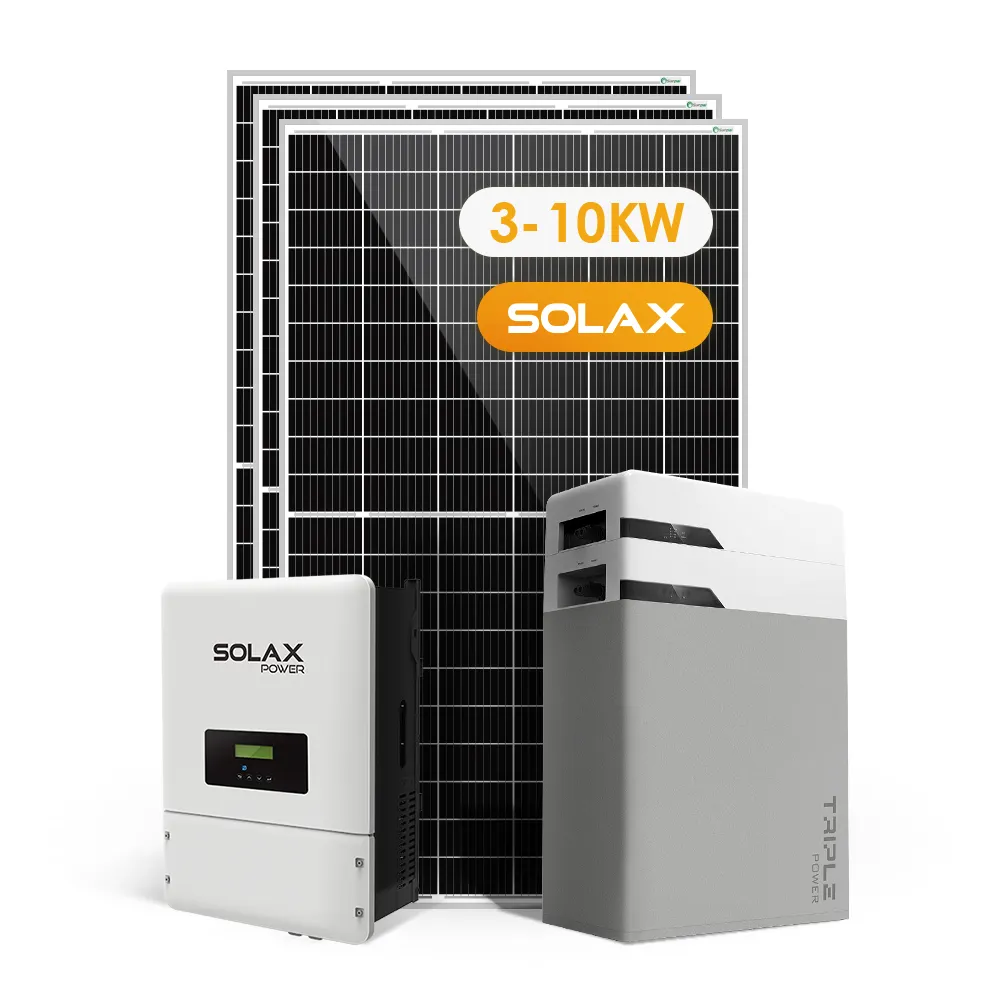 Sunpal High Efficiency 10Kw 15 Kw Complete Solax Inverter Hybrid Solar Energy Battery Storage System With Lithium Battery