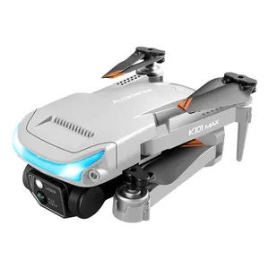K101 max com obstáculo de transmissão de imagem hd, mini drone com função de câmera e luzes led