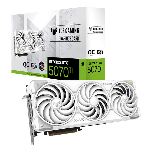 New TUF Gaming GeForce RTX 5070 Ti 16GB GDDR7 OC White RTX5070 Ti Graphics Card Gaming GPU Video Card 5070TI Gaming Desktop PC