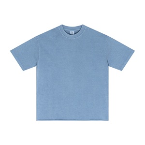 T-shirt unisexe surdimensionné en coton 100% avec logo personnalisé, style vintage délavé, col rond, batik blanc cassé, vente en gros pour hommes - Product Image 2