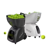 Lanceur de balles de tennis haute capacité Pusun, machine de service de padel, robot d'entraînement automatique, dispositif d'entraînement durable avec roues
