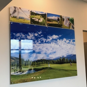 Dekorasi pajangan rumah bingkai pernikahan seni dinding foto pribadi warna cerah antiluntur cetak UV akrilik Format besar - Product Image 6