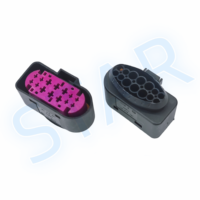Connecteur femelle étanche à 14 broches pour phare de voiture boîtier de lampe au xénon adaptateur en nylon de contact en laiton pour VW/AUDI/GOLF/SKODA