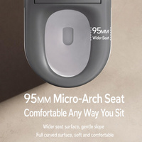 WC intelligent électrique moderne avec siège chauffant en céramique, bidet intégré, télécommande et évacuation en S incluse