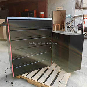 RGB LED Ánh Sáng Thuốc Lá Cửa Hàng Kim Loại Thuốc Lá Tủ Trường Hợp Thuốc Lá Gói Pusher Kệ Hiển Thị Giá Với Màn Trập Và Lưu Trữ Ngăn Kéo - Product Image 4