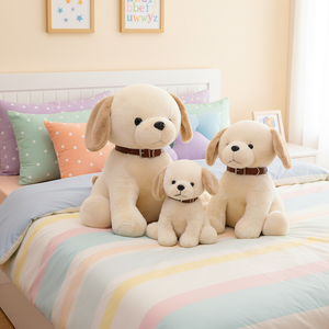 ตุ๊กตาลาบราดอร์ขนนุ่มแบบใหม่ ของเล่นปลอบใจเด็ก ของขวัญวันเกิดสำหรับเด็กผู้หญิง ตุ๊กตาสุนัข หมอนอิง - Product Image 5