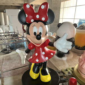 Scultura di <span class=keywords><strong>Topolino</strong></span> a Grandezza Naturale in Fibra di Vetro, Artigianato in Resina, Scultura Moderna di <span class=keywords><strong>Topolino</strong></span> <span class=keywords><strong>e</strong></span> <span class=keywords><strong>Minnie</strong></span>, <span class=keywords><strong>Topolino</strong></span> in Resina Trasparente - Product Image 1