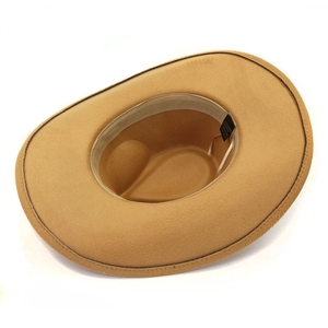 9.5Cm Lớn Mũ Len Cảm Thấy Cao Bồi Phương Tây 60Cm Đầu Lớn Kích Thước Cho Phụ Nữ Người Đàn Ông Mùa Đông Fedora Mũ Cho Đám Cưới Đảng - Product Image 5