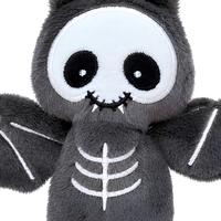 Porte-clés peluche chauve-souris Halloween, breloque de sac visage squelette, pendentif suspendu en peluche douce