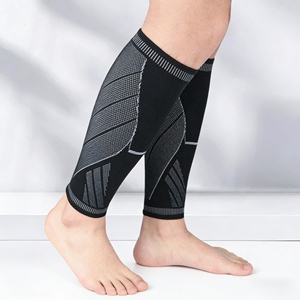 Manchons <span class=keywords><strong>de</strong></span> compression élastiques en nylon et spandex tricotés <span class=keywords><strong>pour</strong></span> le soutien des mollets, <span class=keywords><strong>pour</strong></span> hommes et femmes, emballage transparent, vente en gros - Product Image 2