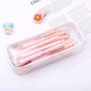 กล่องดินสอใส PVC แบบมีหัวเข็มขัดปิด ขนาด 16*8 ซม. ความจุเยอะ สำหรับนักเรียน ขายส่งอุปกรณ์เครื่องเขียน - Product Image 2