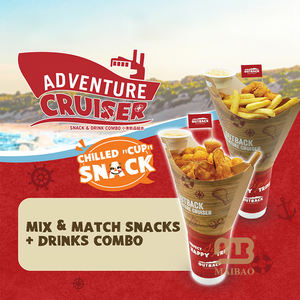 Nouveau design tendance : Support de transport pour frites, poulet, burger, boissons et collations avec compartiment à sauce intégré - Product Image 6