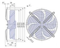 Ventilador de Refrigeración de Alto Rendimiento de Marca Reconocida en Oferta, FN035-4EK.WD.V7 FN035-4DD.DF.A7P2 para Uso Industrial