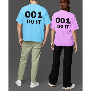 Camisetas transpirables 100% algodón de alta calidad con impresión DTF a bajo precio para hombre, cuello redondo, estilo urbano. - Product Image 2