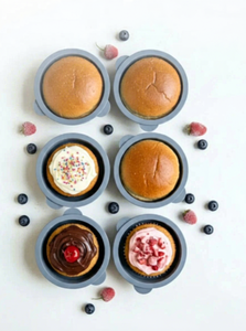 <span class=keywords><strong>Moule</strong></span> à pain à hamburger en silicone à démoulage facile - <span class=keywords><strong>pour</strong></span> gâteaux, pains et bases de hamburgers faits maison - Product Image 2